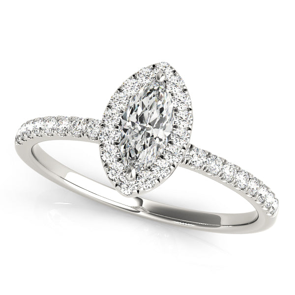 Marquise Halo Diamond Engagement Ring · 0.72 ct tw