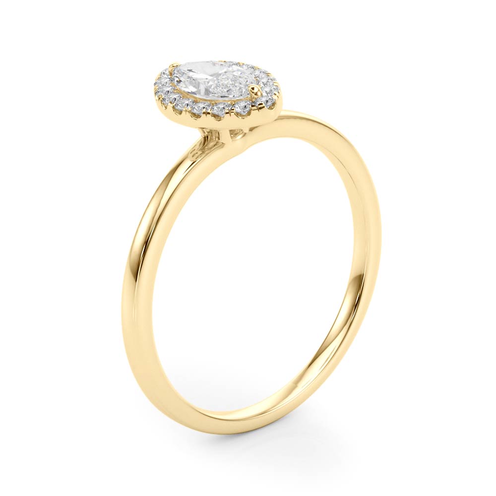 Marquise Halo Diamond Engagement Ring · 0.50 ct tw