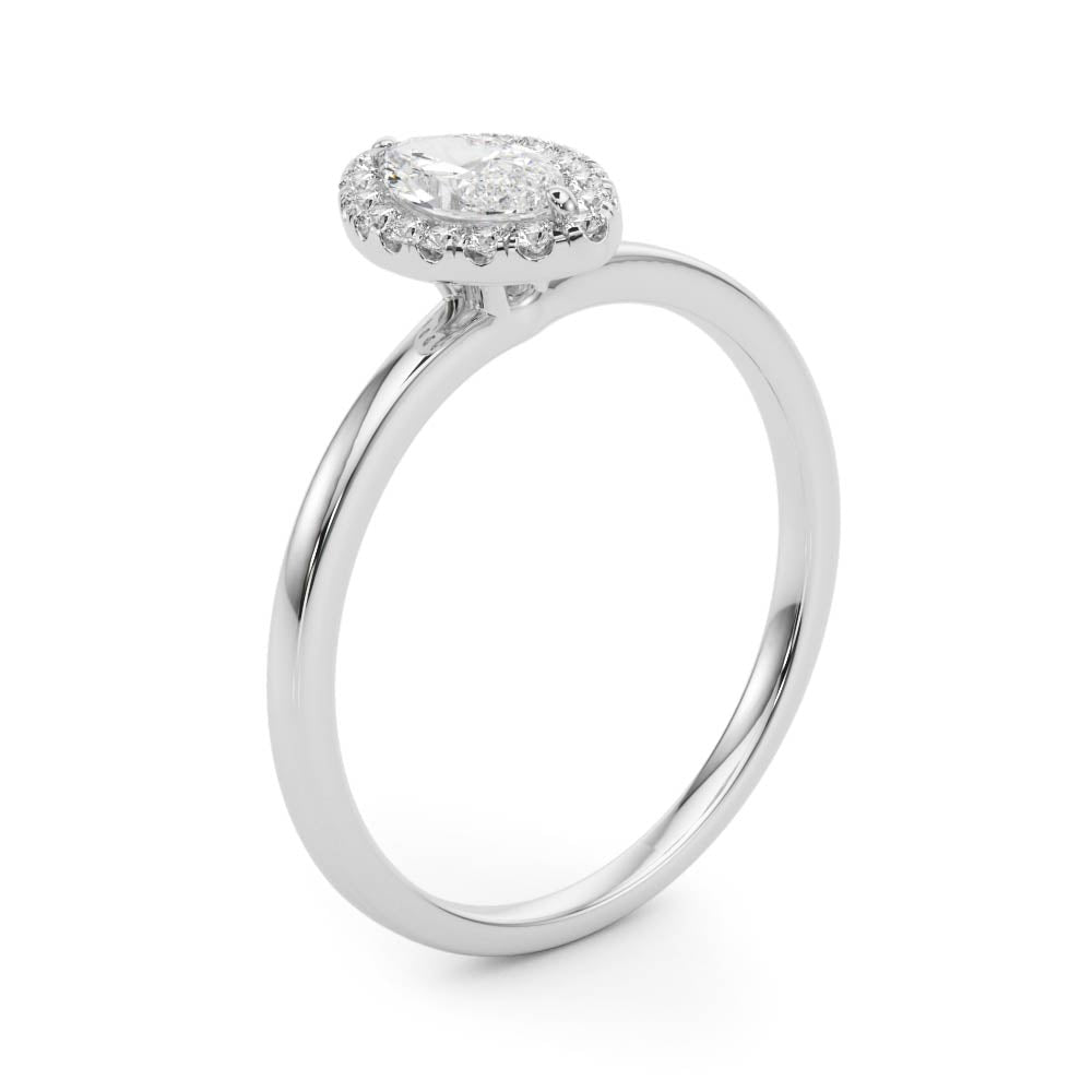 Marquise Halo Diamond Engagement Ring · 1.12 ct tw