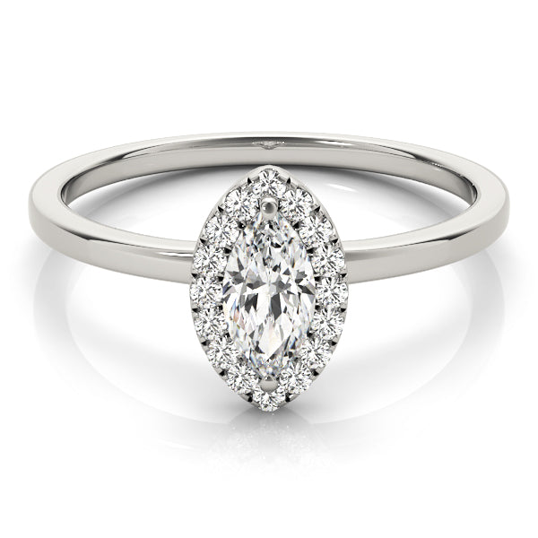 Marquise Halo Diamond Engagement Ring · 0.50 ct tw