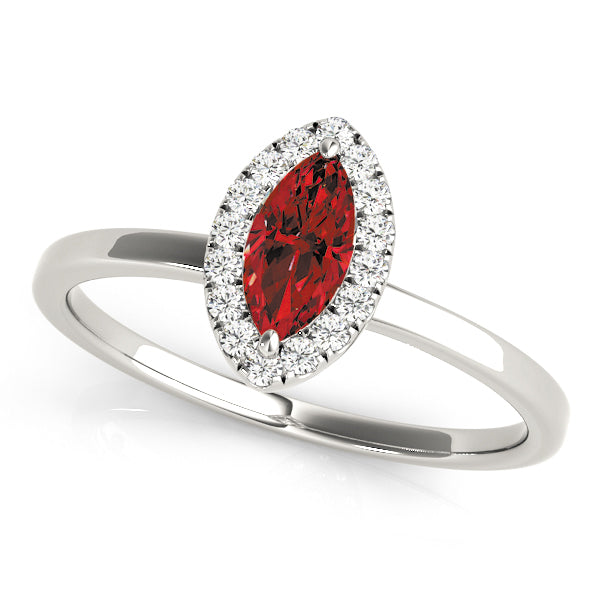 Marquise Halo Diamond Engagement Ring · 0.61 ct tw