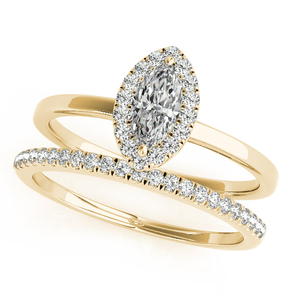 Marquise Halo Diamond Engagement Ring · 1.12 ct tw