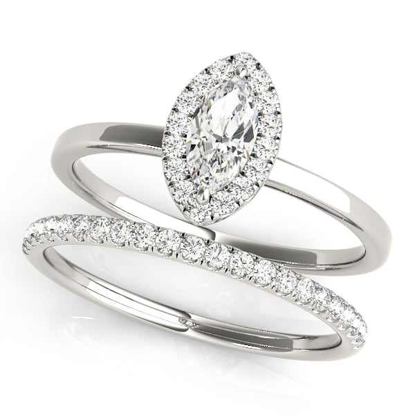 Marquise Halo Diamond Engagement Ring · 0.61 ct tw
