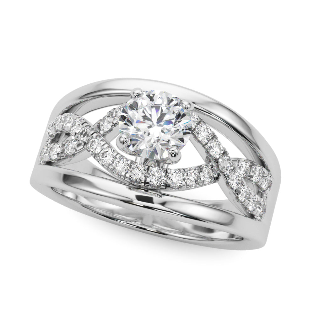 Multi-Row Diamond Engagement Ring · 0.24 ct tw