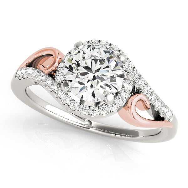 Round Halo Diamond Engagement Ring · 0.20 ct tw