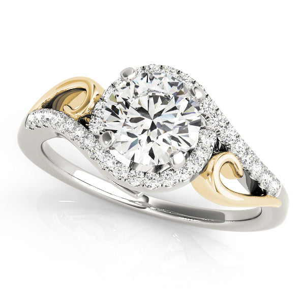 Round Halo Diamond Engagement Ring · 0.20 ct tw