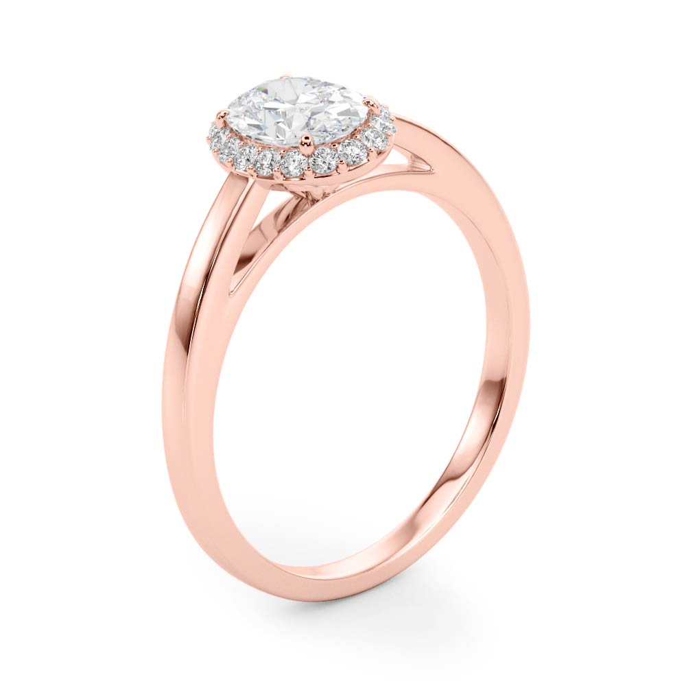Oval Halo Diamond Engagement Ring · 0.35 ct tw