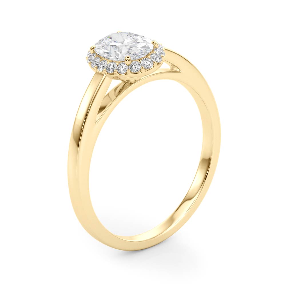 Oval Halo Diamond Engagement Ring · 1.08 ct tw