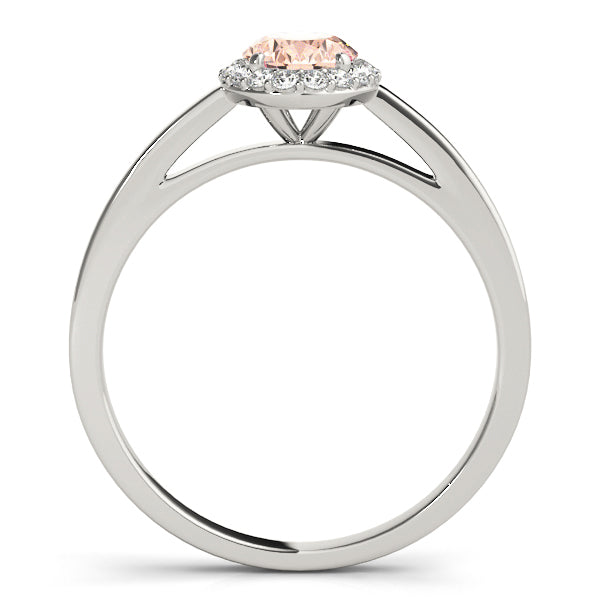 Oval Halo Diamond Engagement Ring · 0.18 ct tw