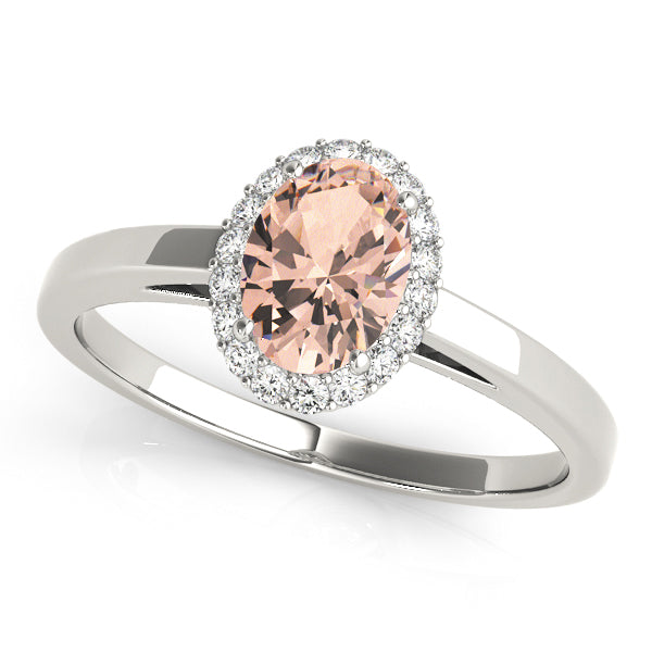 Oval Halo Diamond Engagement Ring · 0.50 ct tw