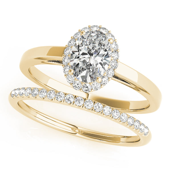 Oval Halo Diamond Engagement Ring · 1.08 ct tw