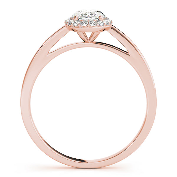 Oval Halo Diamond Engagement Ring · 0.18 ct tw