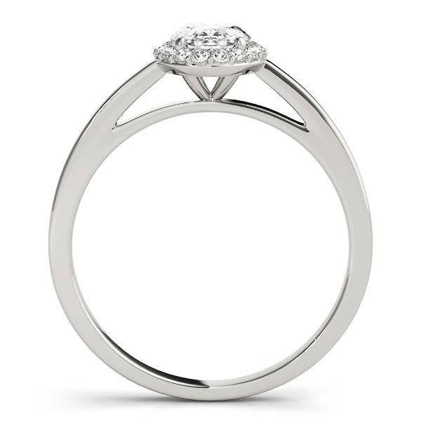 Oval Halo Diamond Engagement Ring · 0.18 ct tw