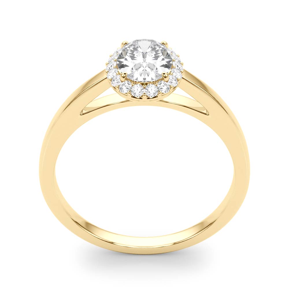 Oval Halo Diamond Engagement Ring · 0.18 ct tw