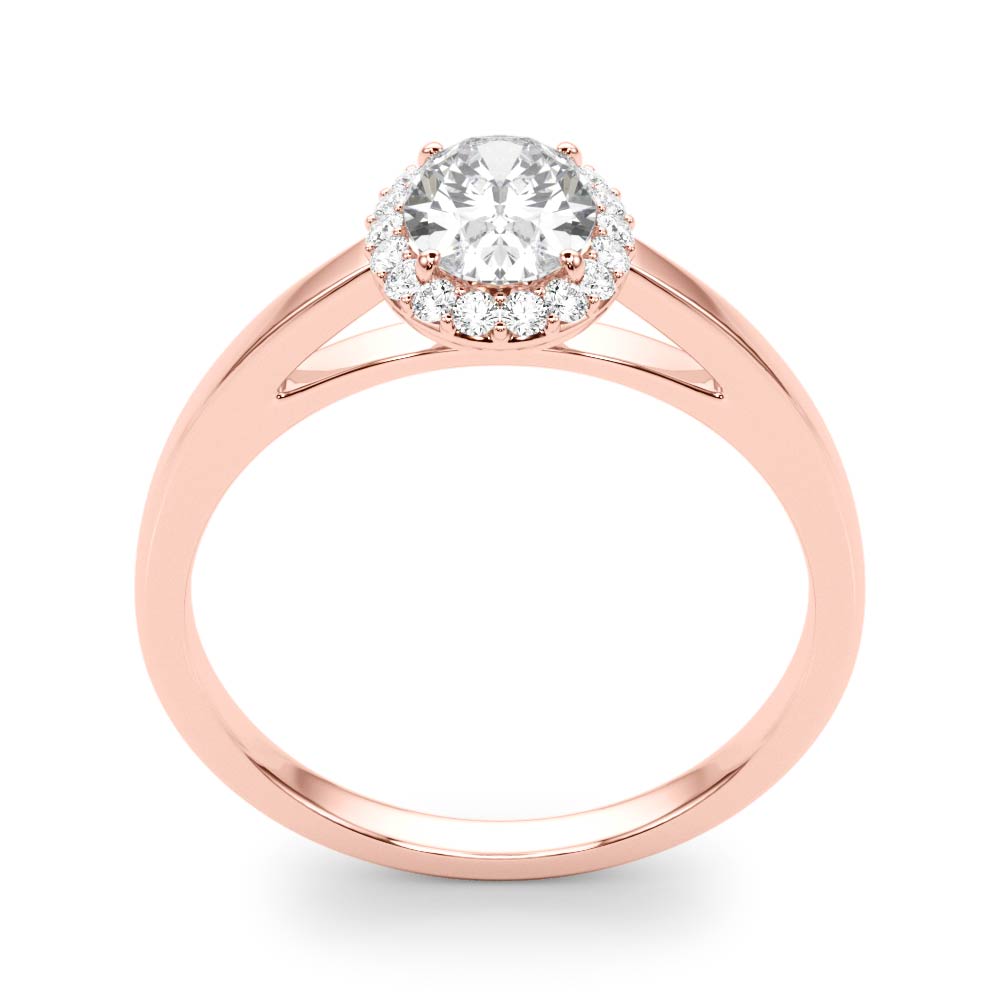 Oval Halo Diamond Engagement Ring · 0.18 ct tw
