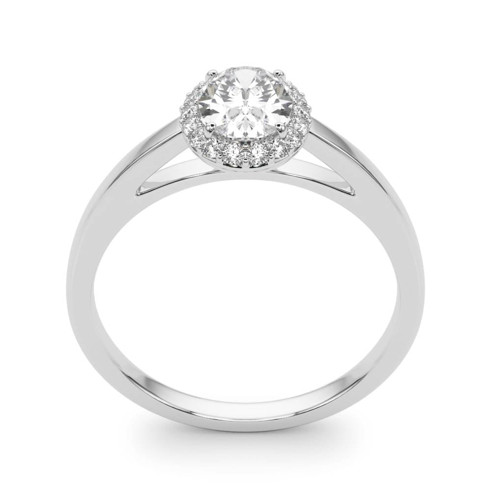 Oval Halo Diamond Engagement Ring · 0.17 ct tw
