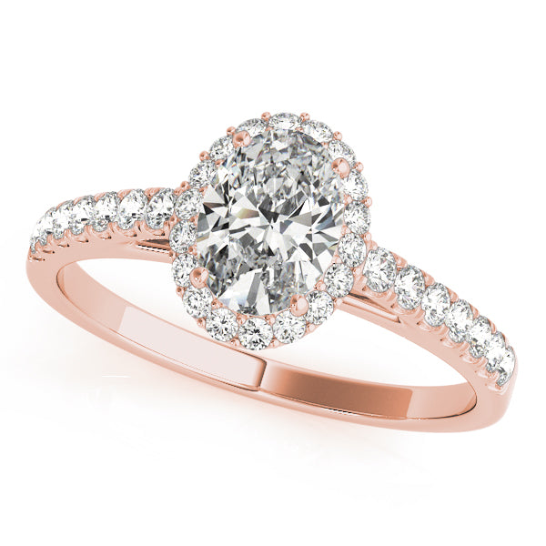 Oval Halo Diamond Engagement Ring · 0.60 ct tw