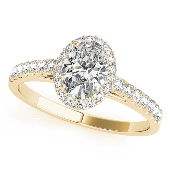 Oval Halo Diamond Engagement Ring · 0.81 ct tw