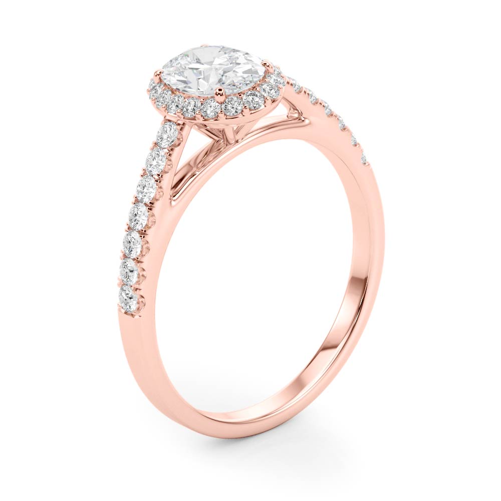 Oval Halo Diamond Engagement Ring · 0.60 ct tw