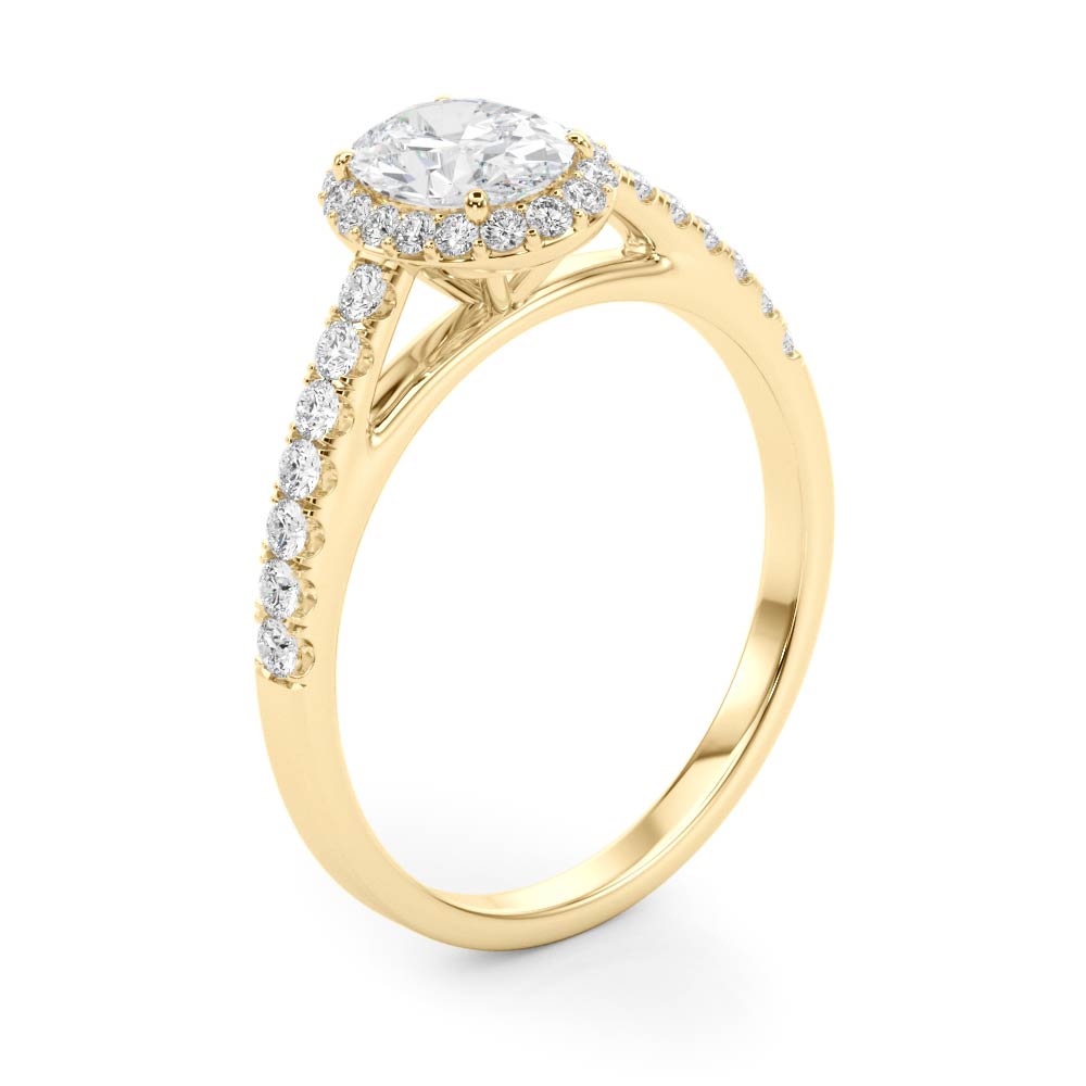 Oval Halo Diamond Engagement Ring · 0.81 ct tw