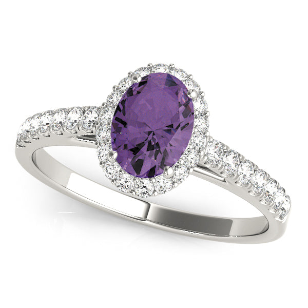 Oval Halo Diamond Engagement Ring · 0.60 ct tw