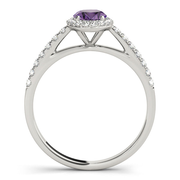 Oval Halo Diamond Engagement Ring · 0.27 ct tw