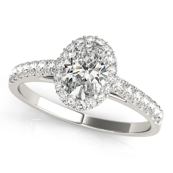 Oval Halo Diamond Engagement Ring · 0.60 ct tw