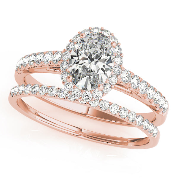 Oval Halo Diamond Engagement Ring · 0.30 ct tw