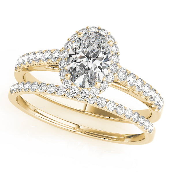Oval Halo Diamond Engagement Ring · 0.27 ct tw
