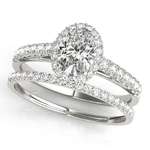 Oval Halo Diamond Engagement Ring · 1.24 ct tw