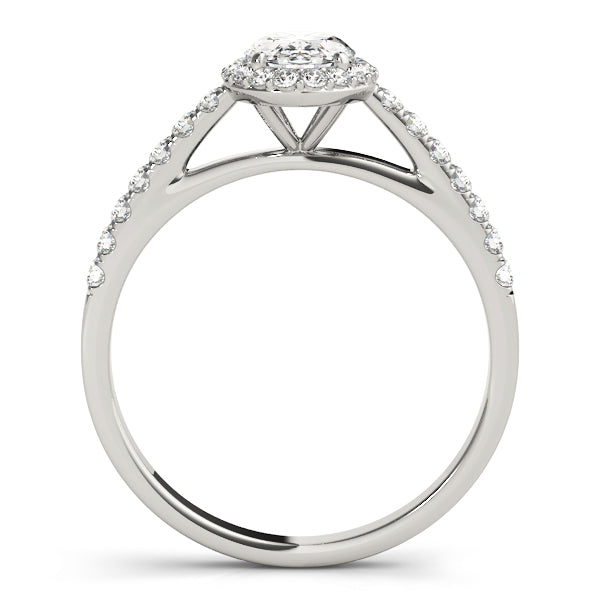 Oval Halo Diamond Engagement Ring · 1.19 ct tw