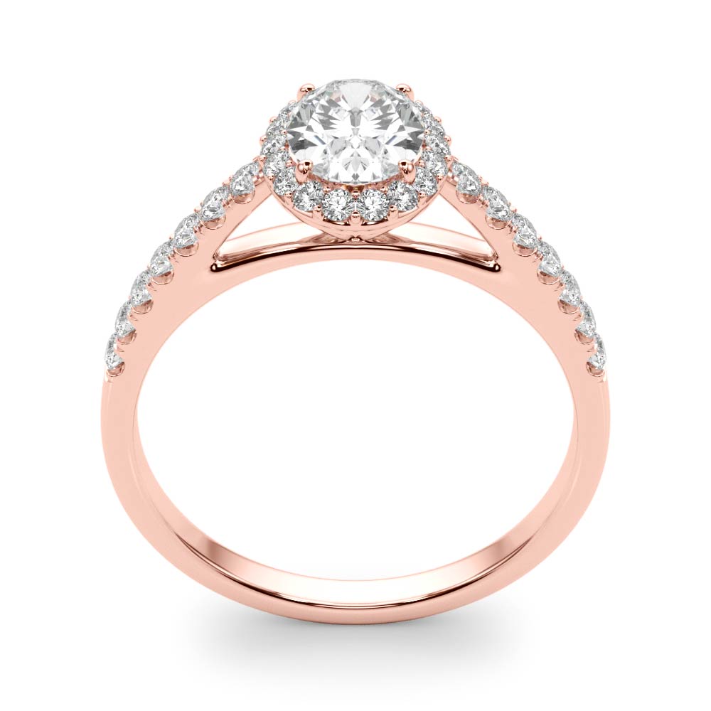 Oval Halo Diamond Engagement Ring · 0.27 ct tw