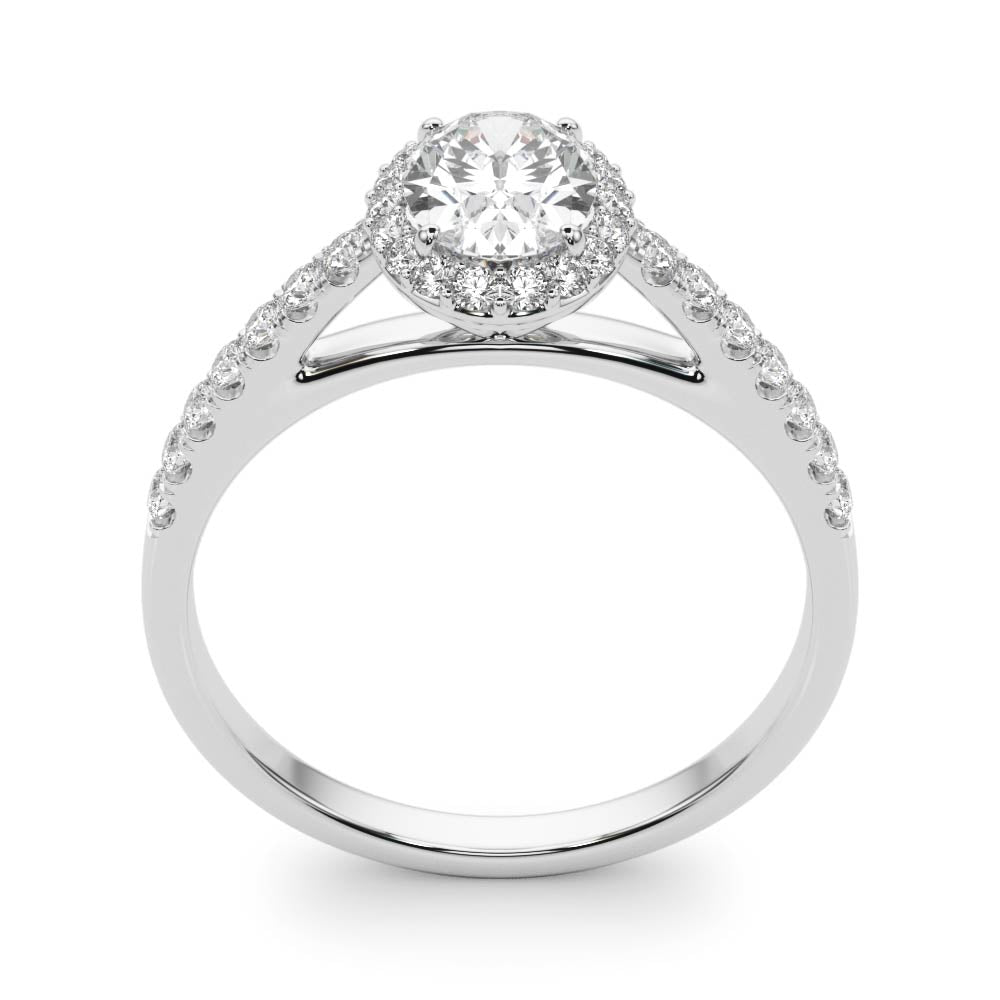 Oval Halo Diamond Engagement Ring · 0.81 ct tw