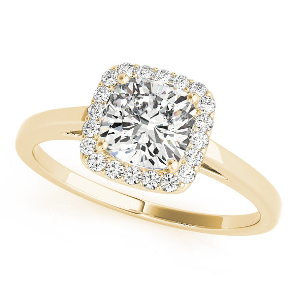 Cushion Halo Square Diamond Engagement Ring · 0.17 ct tw