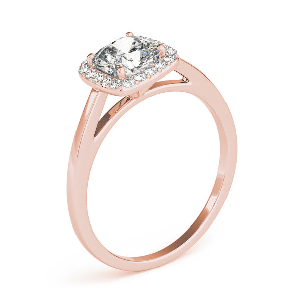 Cushion Halo Square Diamond Engagement Ring · 0.82 ct tw