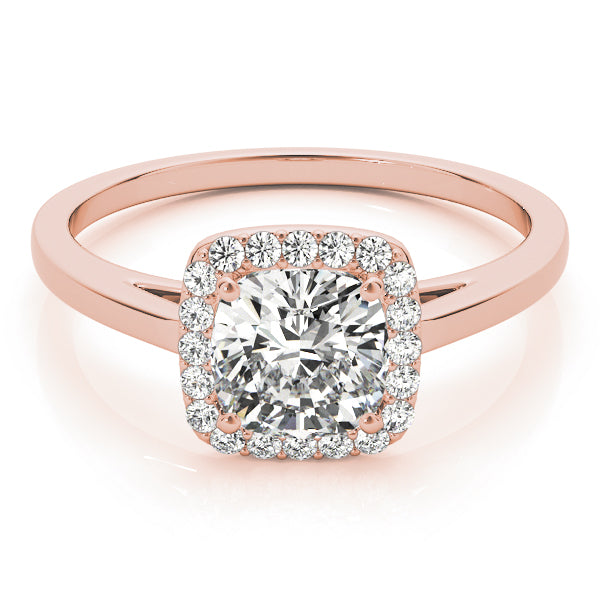 Cushion Halo Square Diamond Engagement Ring · 0.82 ct tw