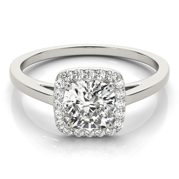 Cushion Halo Square Diamond Engagement Ring · 0.82 ct tw