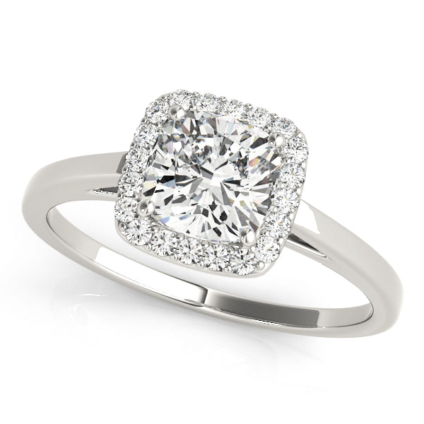 Cushion Halo Square Diamond Engagement Ring · 0.17 ct tw