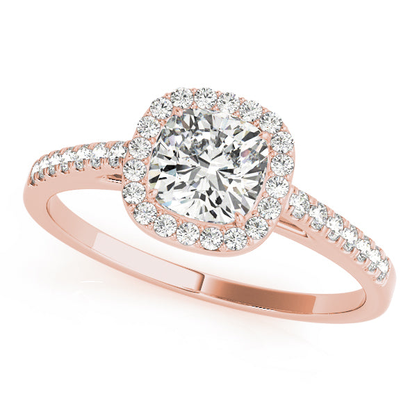 Cushion Halo Square Diamond Engagement Ring · 0.28 ct tw