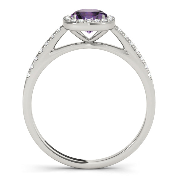 Cushion Halo Square Diamond Engagement Ring · 0.93 ct tw