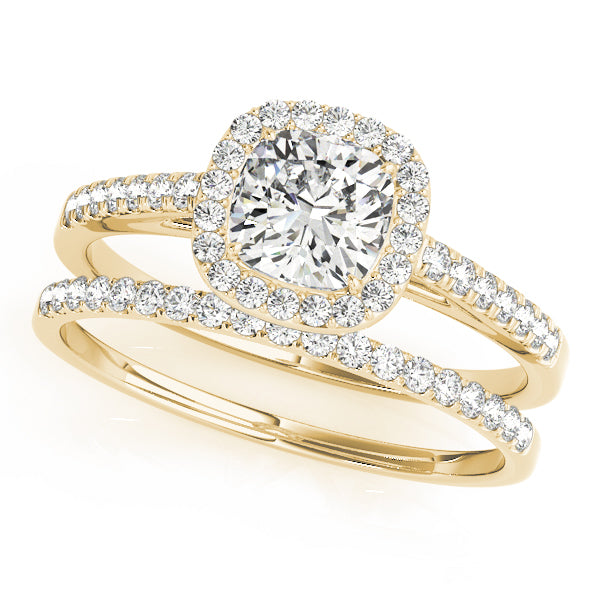 Cushion Halo Square Diamond Engagement Ring · 1.20 ct tw