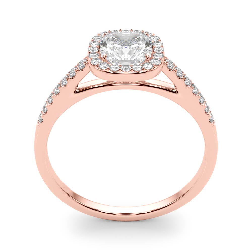 Cushion Halo Square Diamond Engagement Ring · 0.93 ct tw
