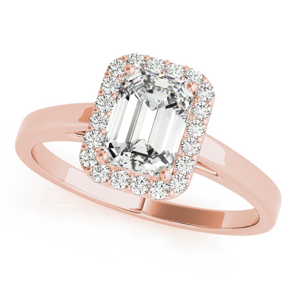 Emerald Halo Diamond Engagement Ring · 0.73 ct tw