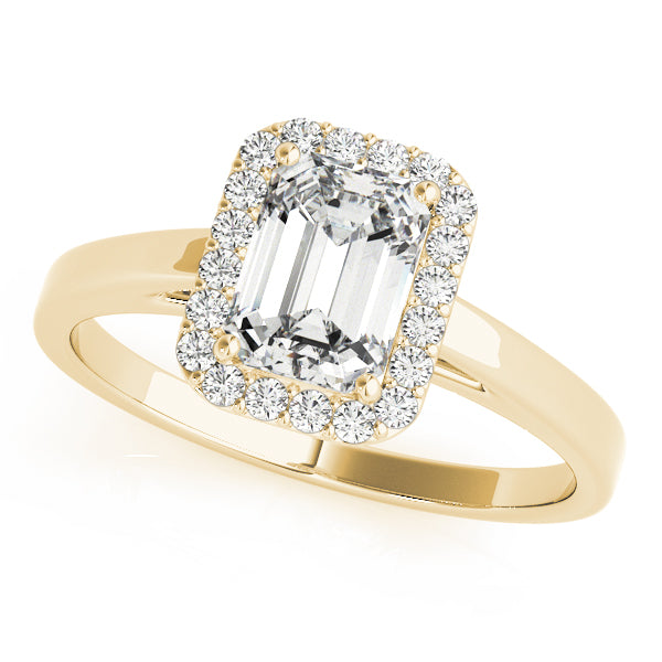 Emerald Halo Diamond Engagement Ring · 0.73 ct tw