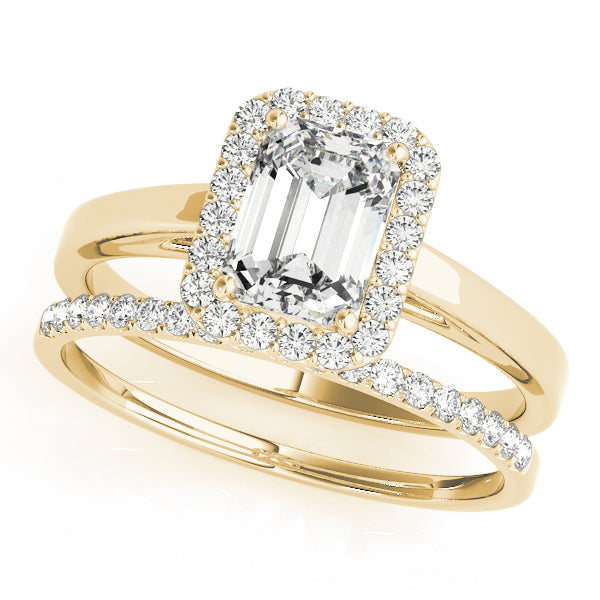Emerald Halo Diamond Engagement Ring · 2.19 ct tw