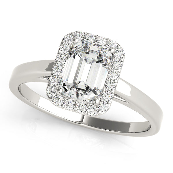 Emerald Halo Diamond Engagement Ring · 0.73 ct tw