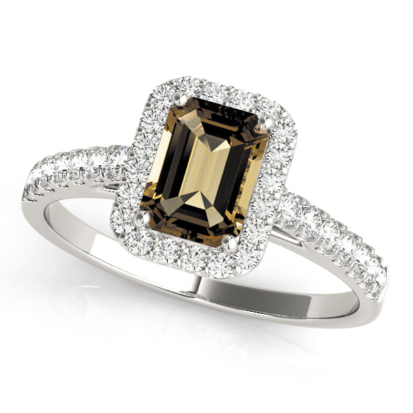 Emerald Halo Diamond Engagement Ring · 2.31 ct tw