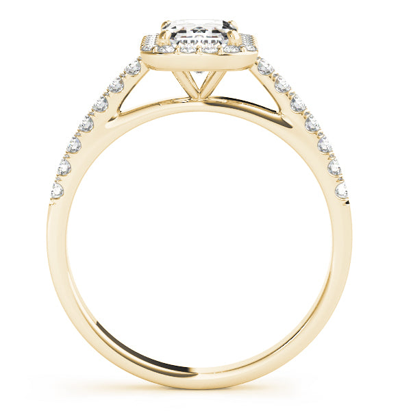 Emerald Halo Diamond Engagement Ring · 0.54 ct tw