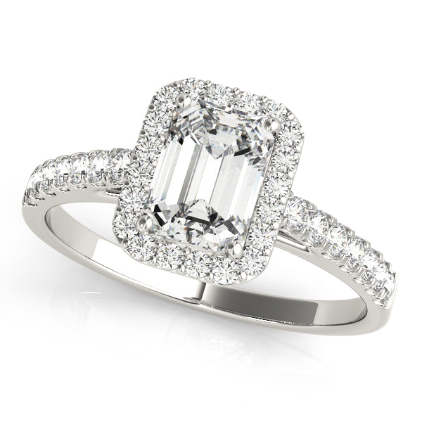 Emerald Halo Diamond Engagement Ring · 1.25 ct tw