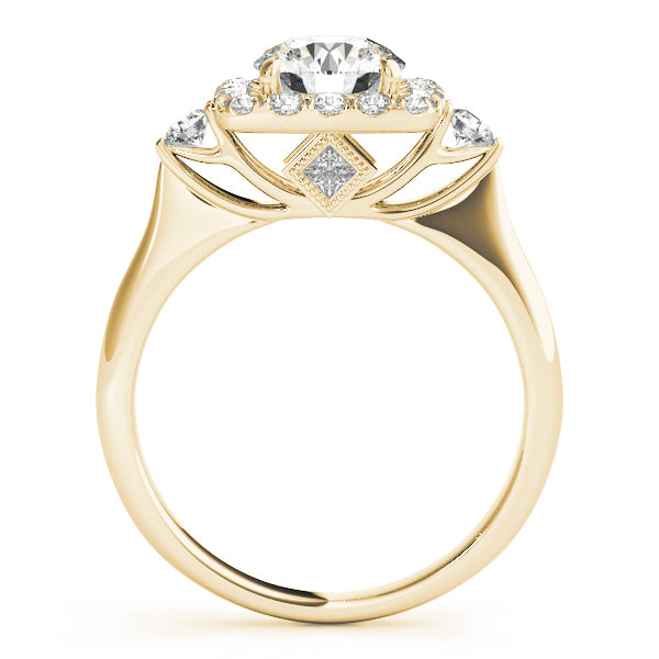 Round Halo Diamond Engagement Ring · 0.49 ct tw